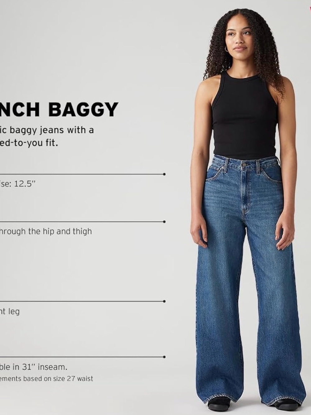 Levi's Women's Cinch Baggy Jeans, W 29 L 31